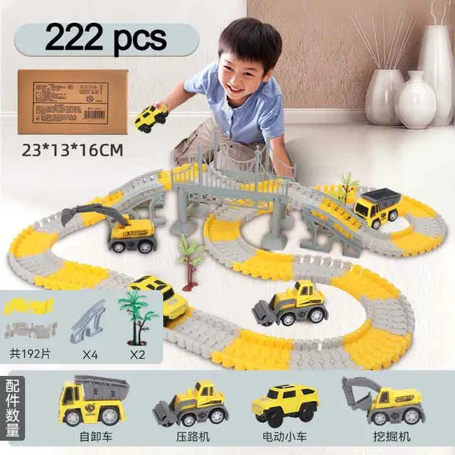 137-467pcs Children Electric Track Toy Car