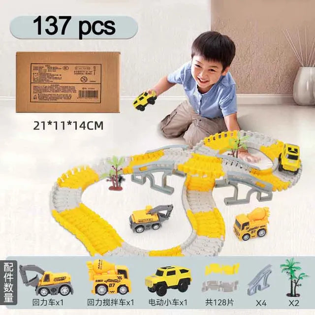 137-467pcs Children Electric Track Toy Car