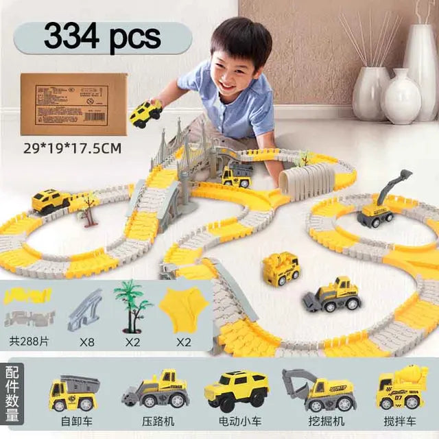 137-467pcs Children Electric Track Toy Car