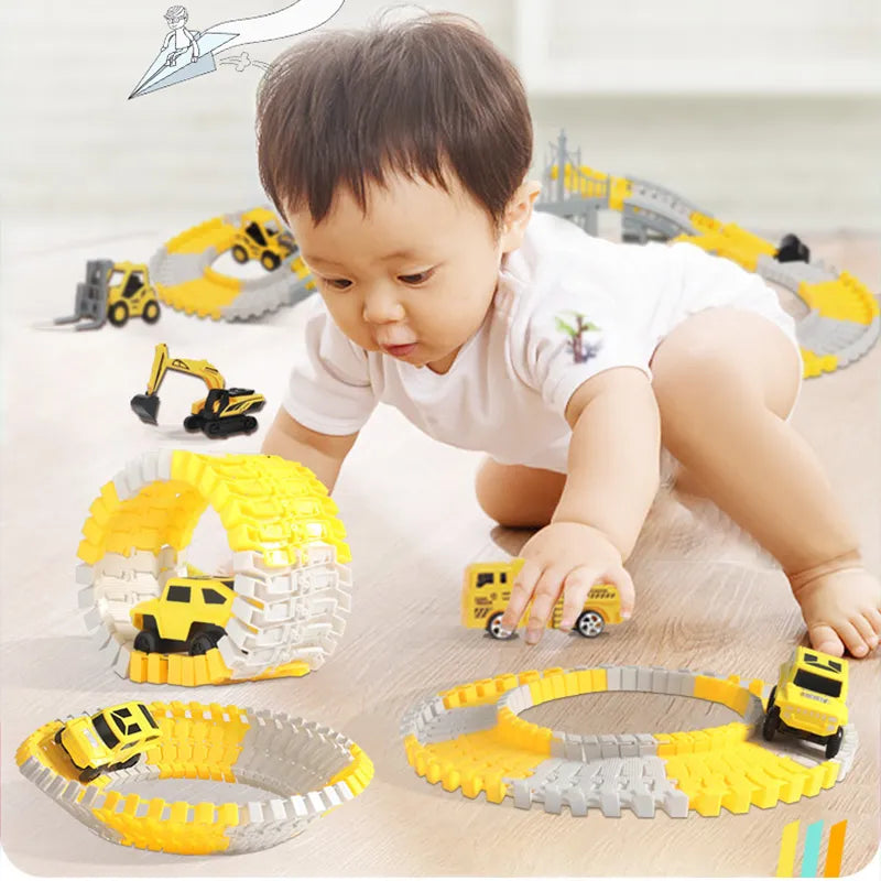 137-467pcs Children Electric Track Toy Car