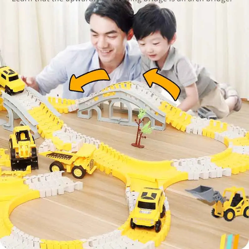 137-467pcs Children Electric Track Toy Car