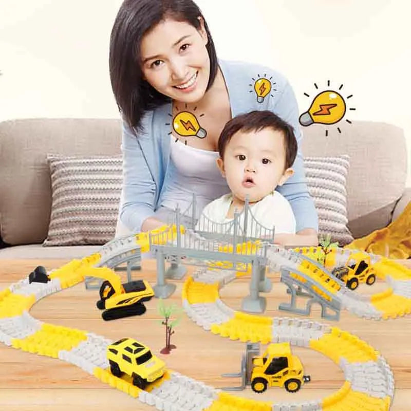 137-467pcs Children Electric Track Toy Car