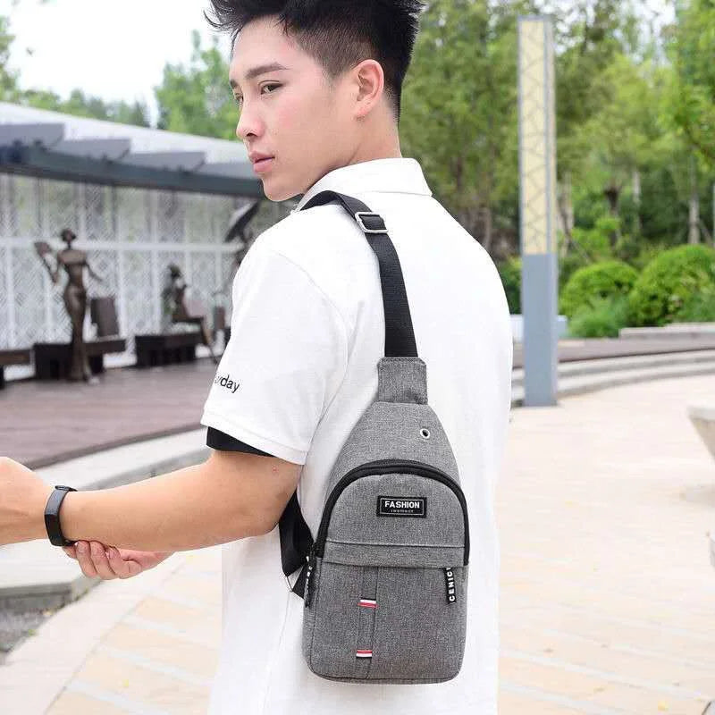 2023 New Men's Chest Bag New Fashion Korean-Style Casual Sports Water-Proof Shoulder Crossbody Bag Cross Body Chest Bag For Male