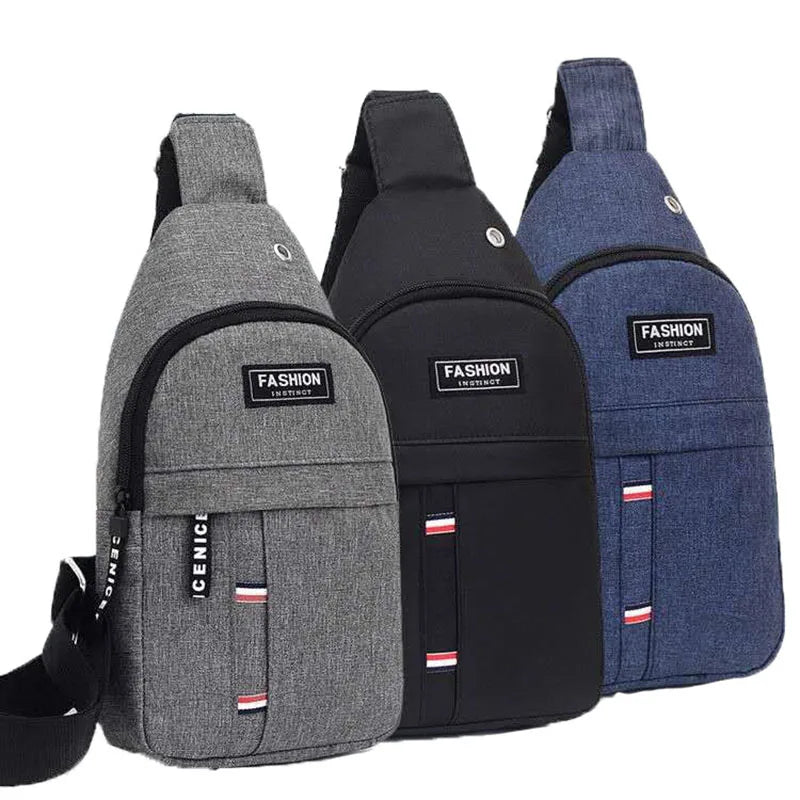 2023 New Men's Chest Bag New Fashion Korean-Style Casual Sports Water-Proof Shoulder Crossbody Bag Cross Body Chest Bag For Male