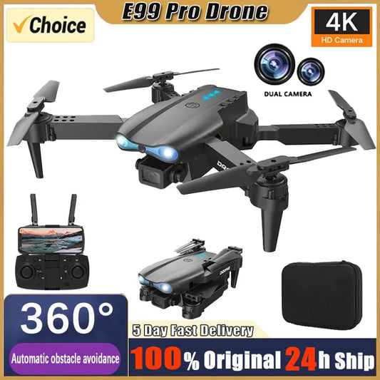 E99 Pro Drone Quadcopter Remote Control Handle Four Axis Aircraft HD 6K Photography UAV Altitude Fixation Helicopter Toys For KIds