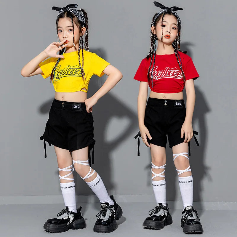 Denim Fashion Summer T Shirt And Shorts For Girls