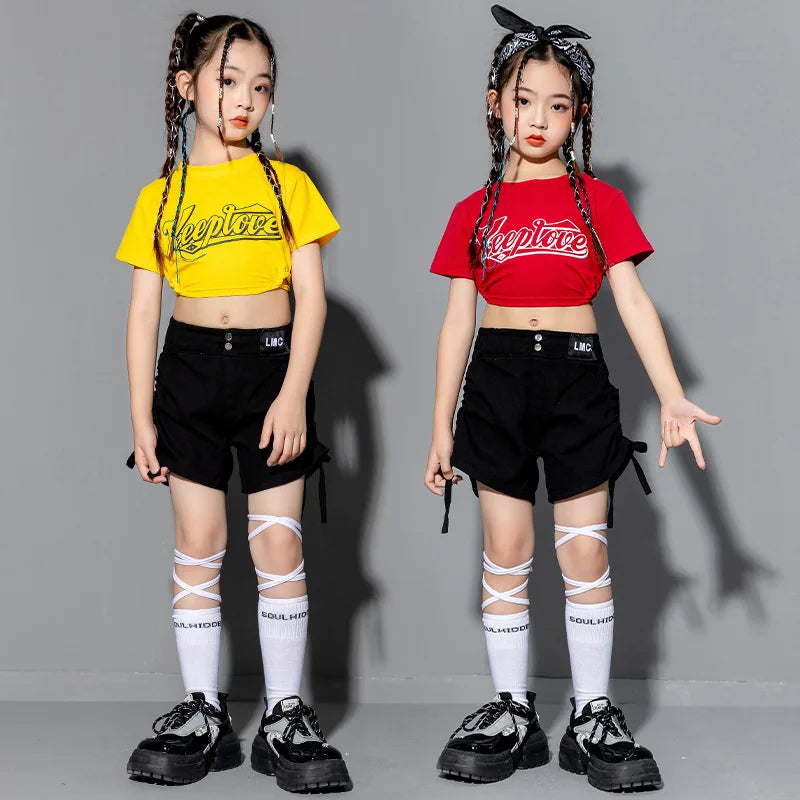 Denim Fashion Summer T Shirt And Shorts For Girls