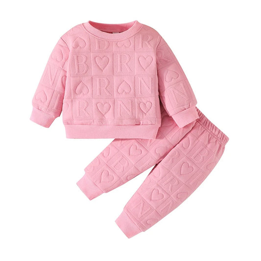 Newborn Baby Girls Clothes Sets Long Sleeve Sweatshirts And Pants 2pcs