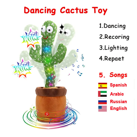 Rechargeable Repeat Glowing Dancing Cactus